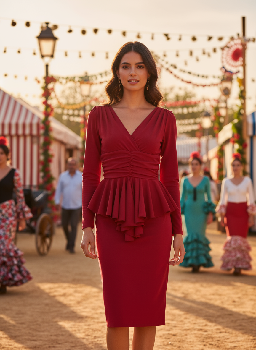 INDIAN RED SHORT DRESS 4136