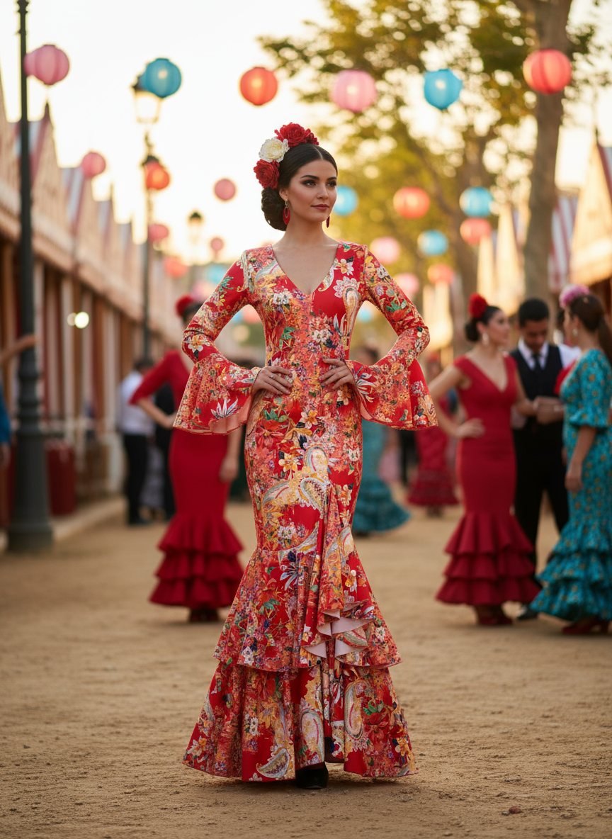 TRAJE FLAMENCA ROJO EMMA WU DESIGN X FLAMENCA E0491