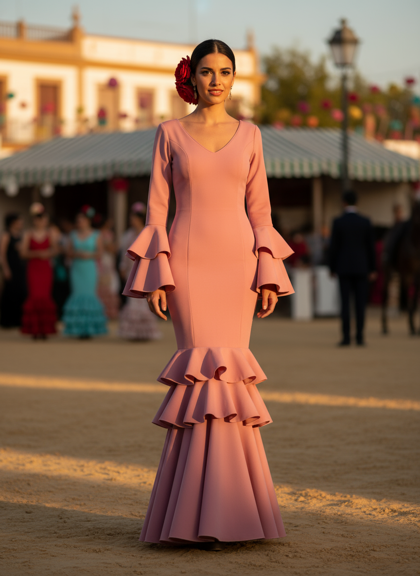 TRAJE FLAMENCA ROSA BEBÉ EMMA WU DESIGN X FLAMENCA 21041