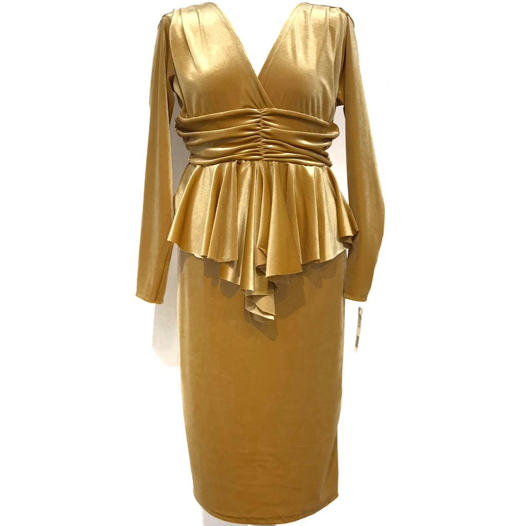 MUSTARD SHORT DRESS 7670