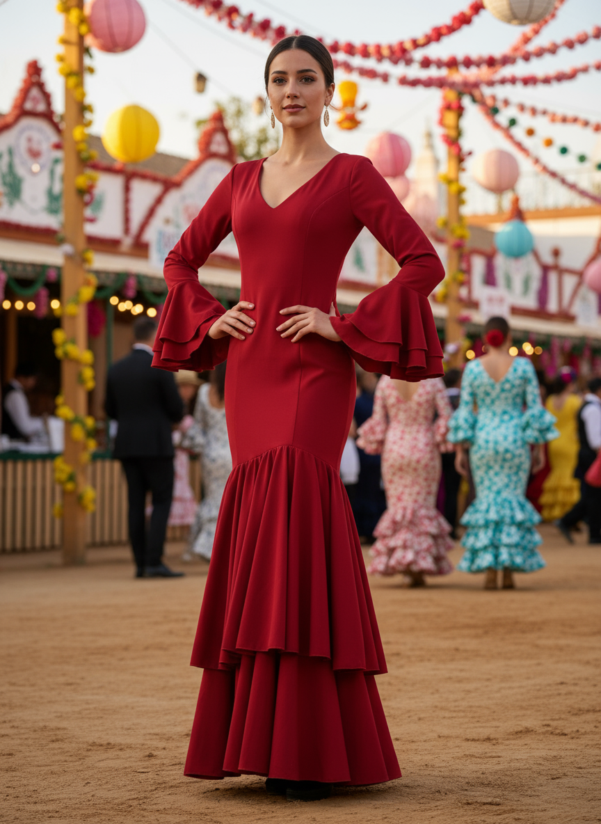 Traje flamenco EMMA WU DESIGN de licra