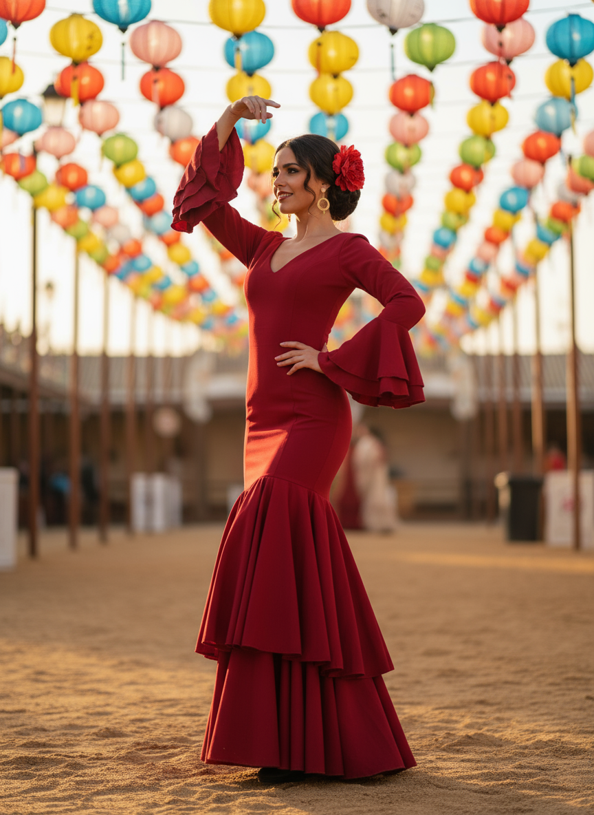 TRAJE FLAMENCA ROJO EMMA WU DESIGN X FLAMENCA EM246