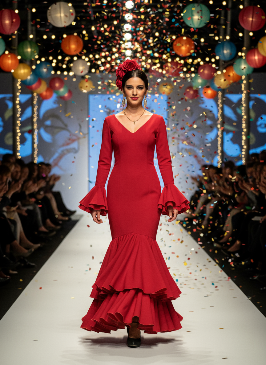 TRAJE FLAMENCA ROJO EMMA WU DESIGN X FLAMENCA EM246