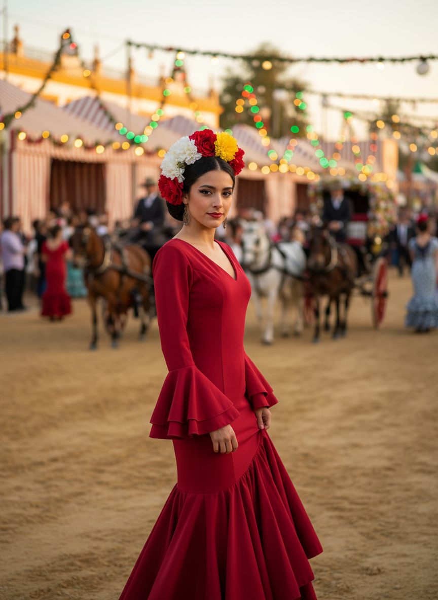 TRAJE FLAMENCA ROJO EMMA WU DESIGN X FLAMENCA EM246