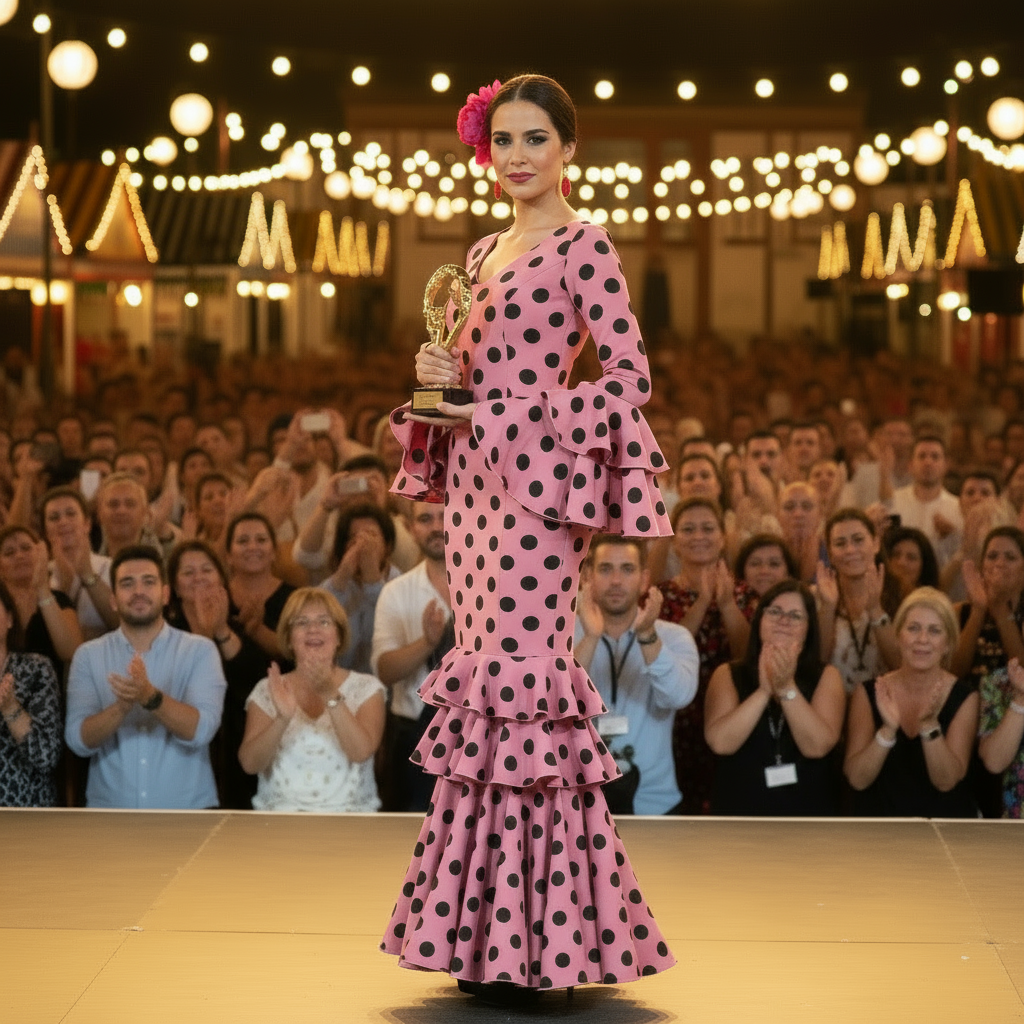 TRAJE FLAMENCA ROSA MALVA EMMA WU DESIGN X FLAMENCA M0485