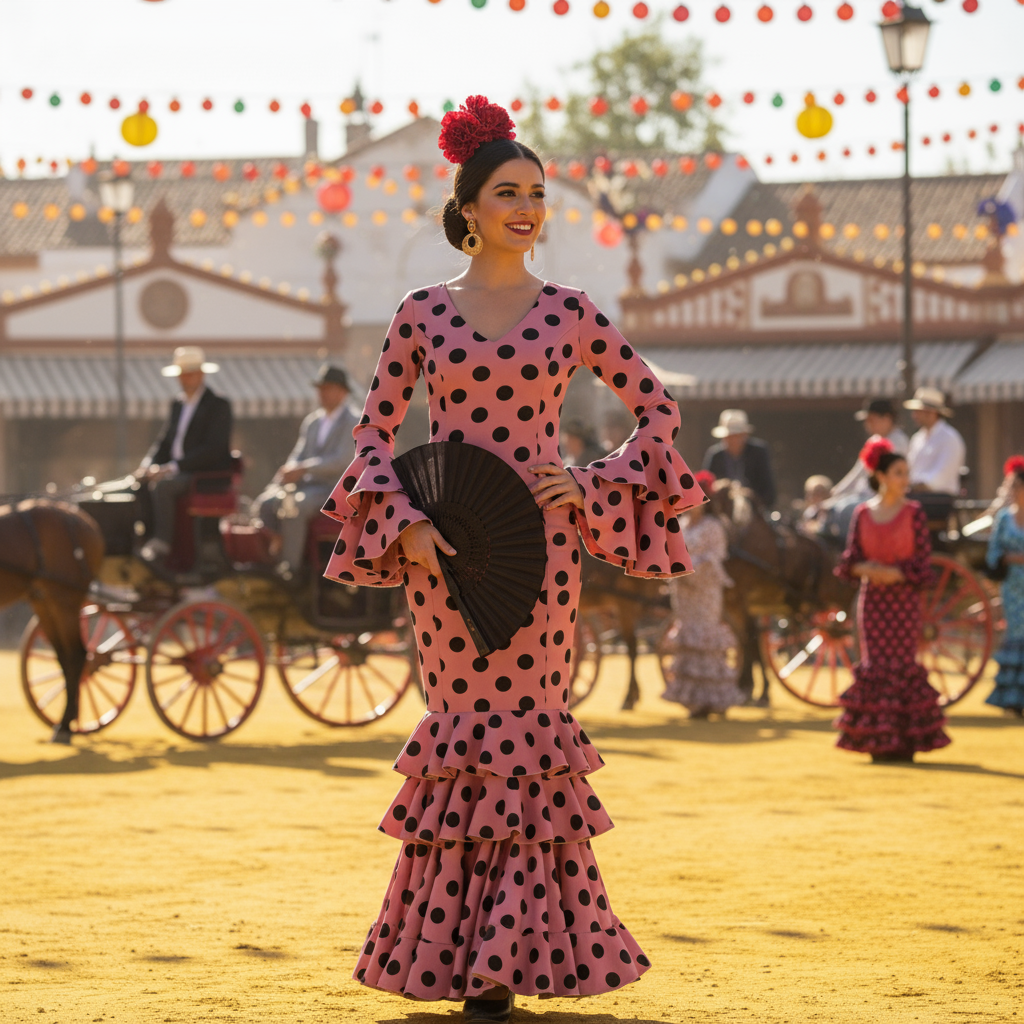 TRAJE FLAMENCA ROSA MALVA EMMA WU DESIGN X FLAMENCA M0485