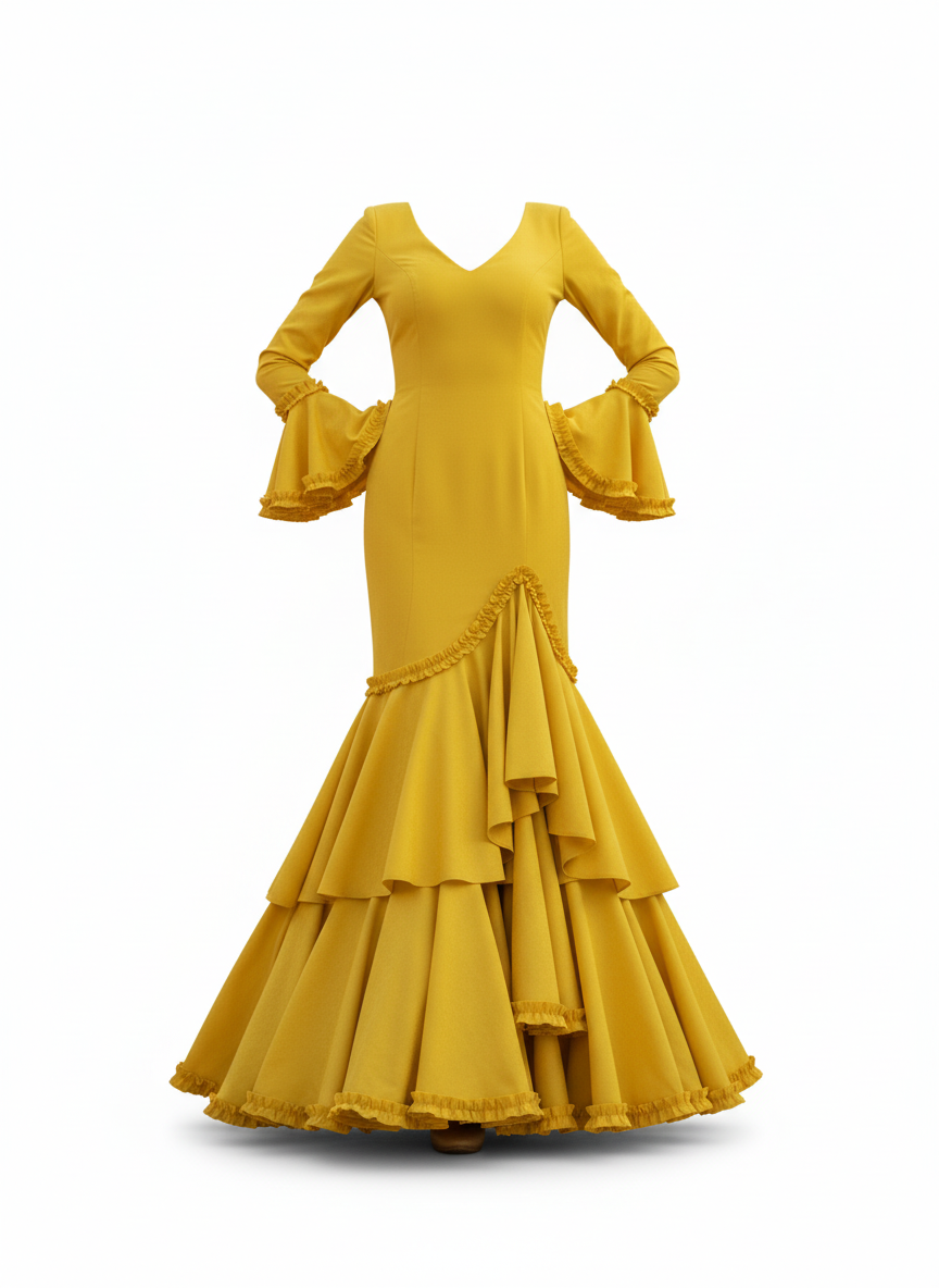 TRAJE FLAMENCA AMARILLO EMMA WU DESIGN X FLAMENCA EM229