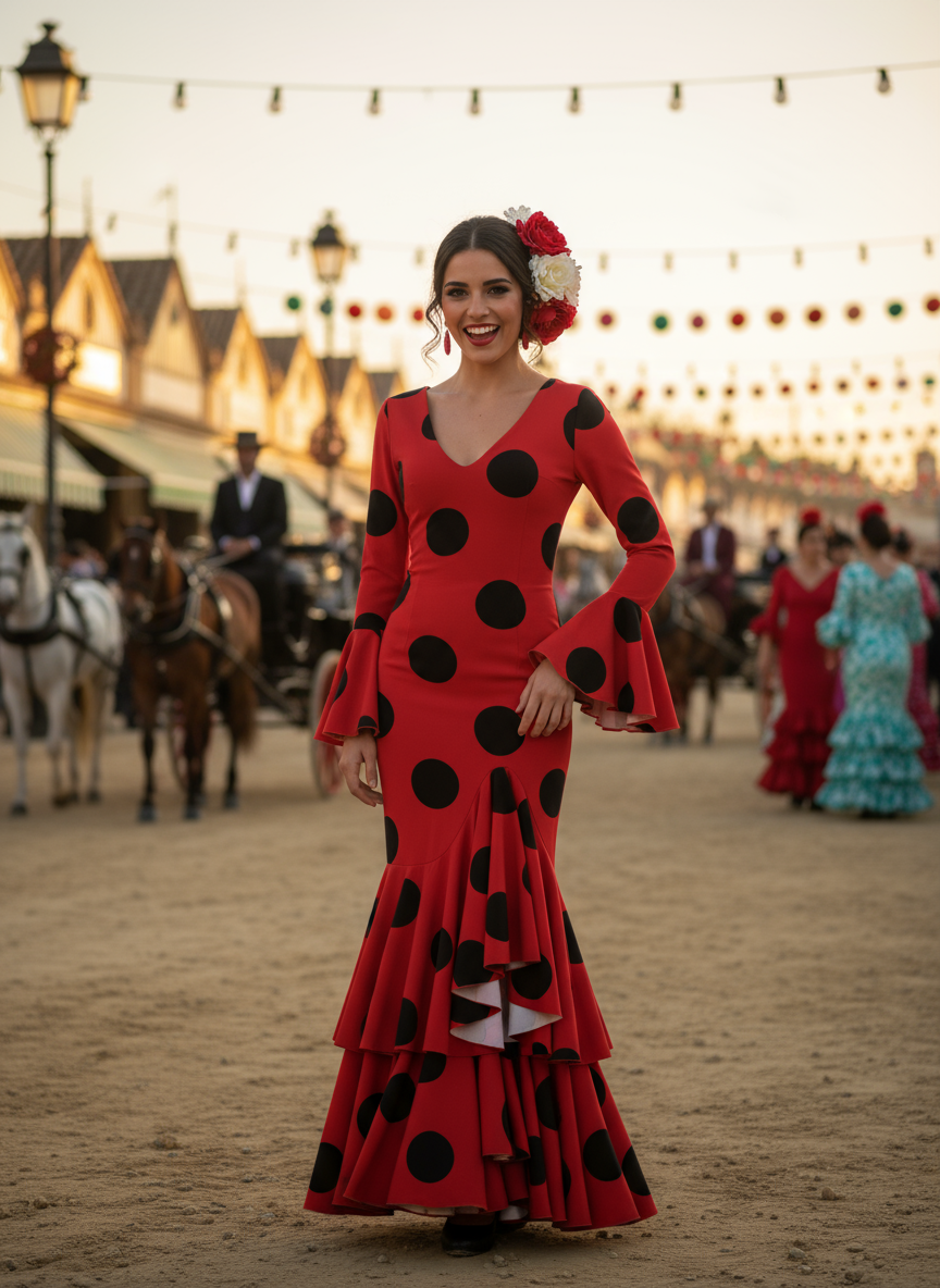 TRAJE FLAMENCA ROJO EMMA WU DESIGN X FLAMENCA G0491