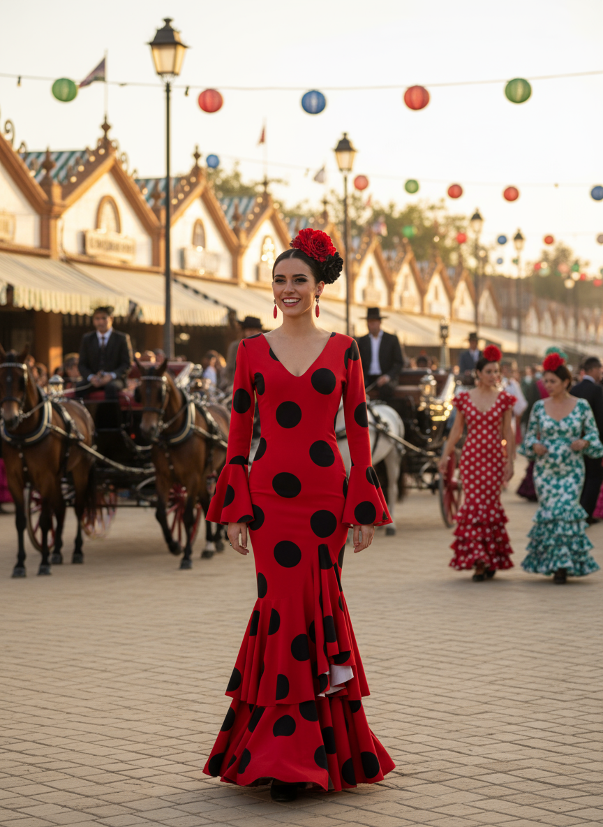 TRAJE FLAMENCA ROJO EMMA WU DESIGN X FLAMENCA G0491
