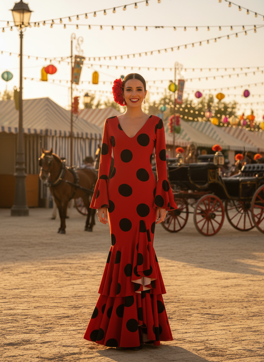 TRAJE FLAMENCA ROJO EMMA WU DESIGN X FLAMENCA G0491