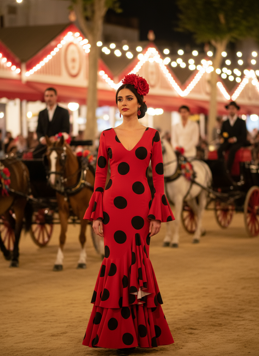 TRAJE FLAMENCA ROJO EMMA WU DESIGN X FLAMENCA G0491