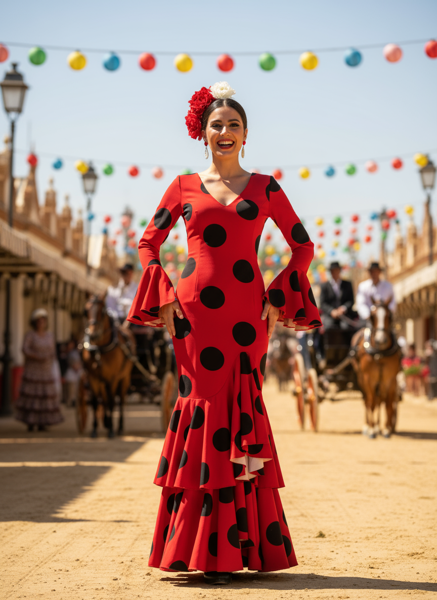 TRAJE FLAMENCA ROJO EMMA WU DESIGN X FLAMENCA G0491