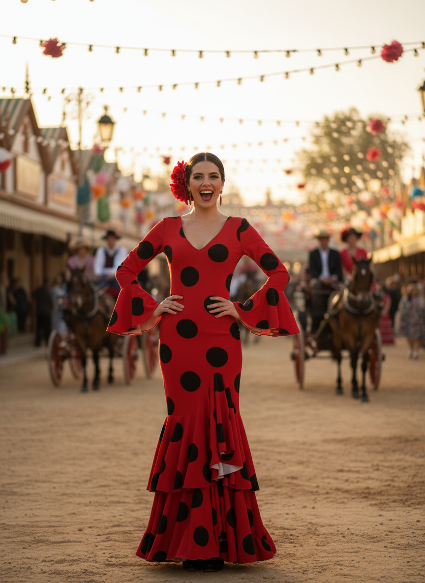 TRAJE FLAMENCA ROJO EMMA WU DESIGN X FLAMENCA G0491