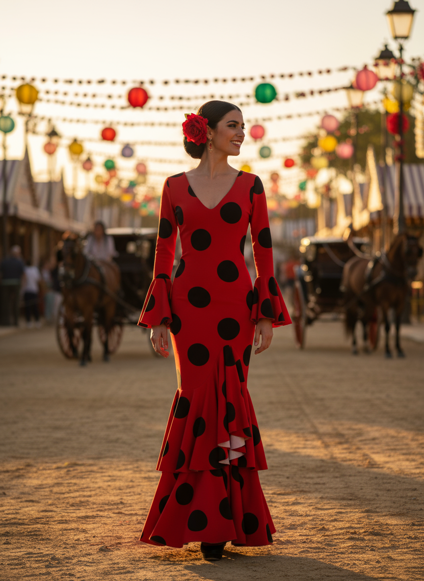 TRAJE FLAMENCA ROJO EMMA WU DESIGN X FLAMENCA G0491