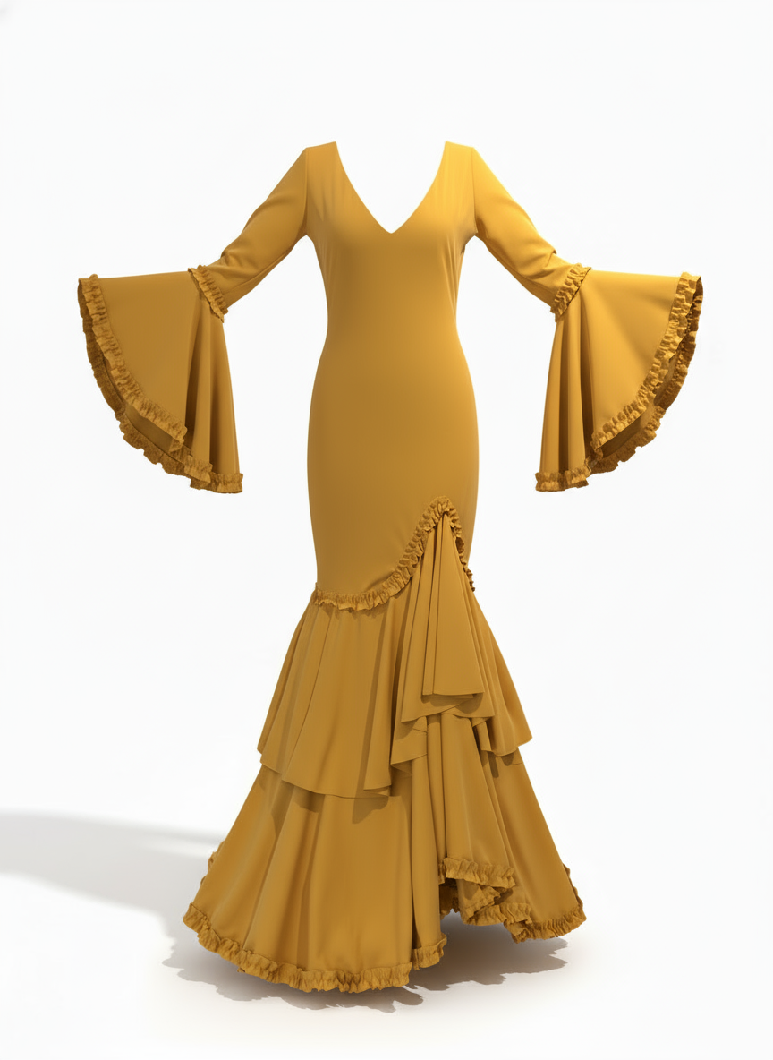 TRAJE FLAMENCA AMARILLO EMMA WU DESIGN X FLAMENCA 0491