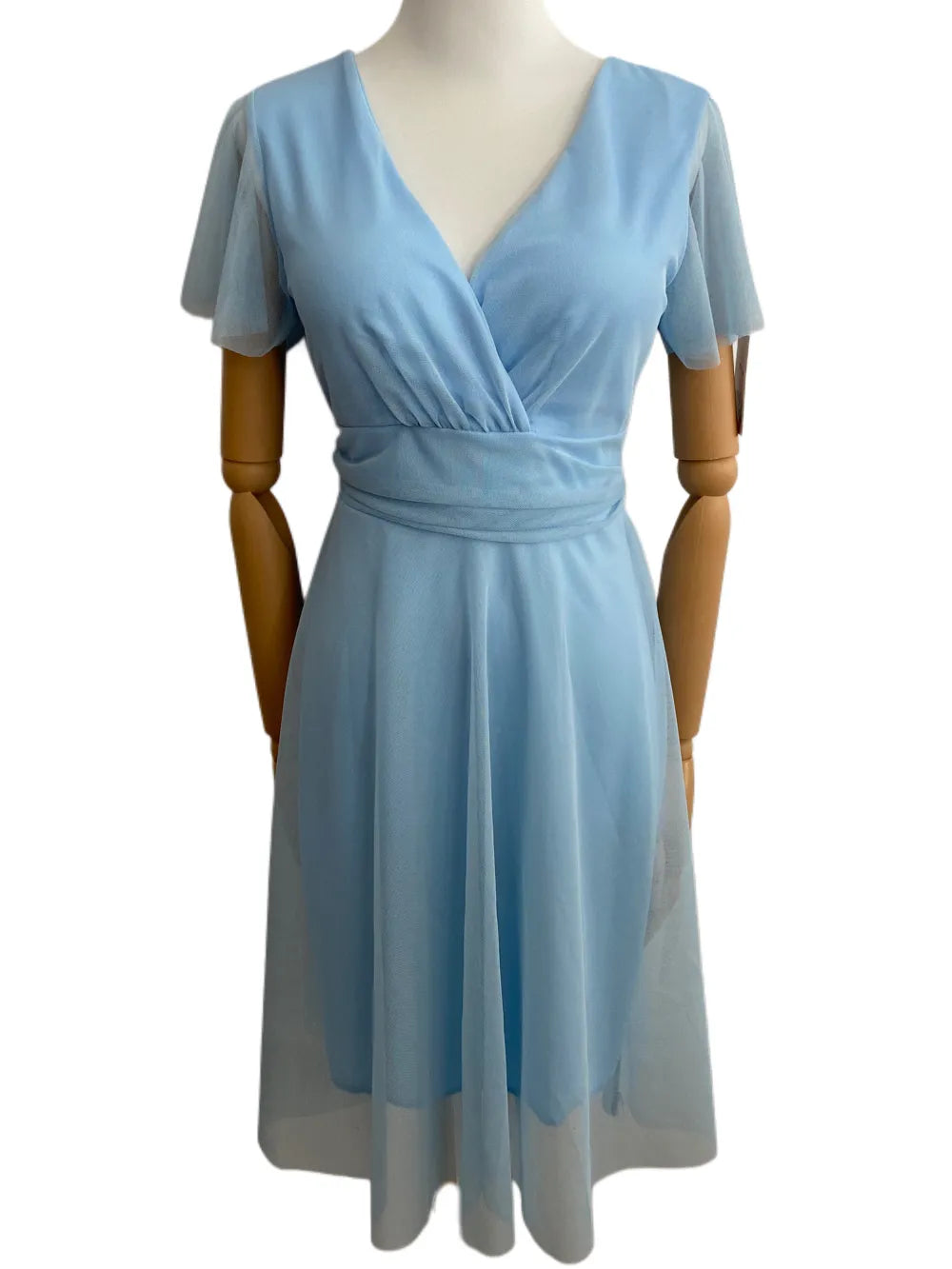 VESTIDO CORTO CELESTE 5190