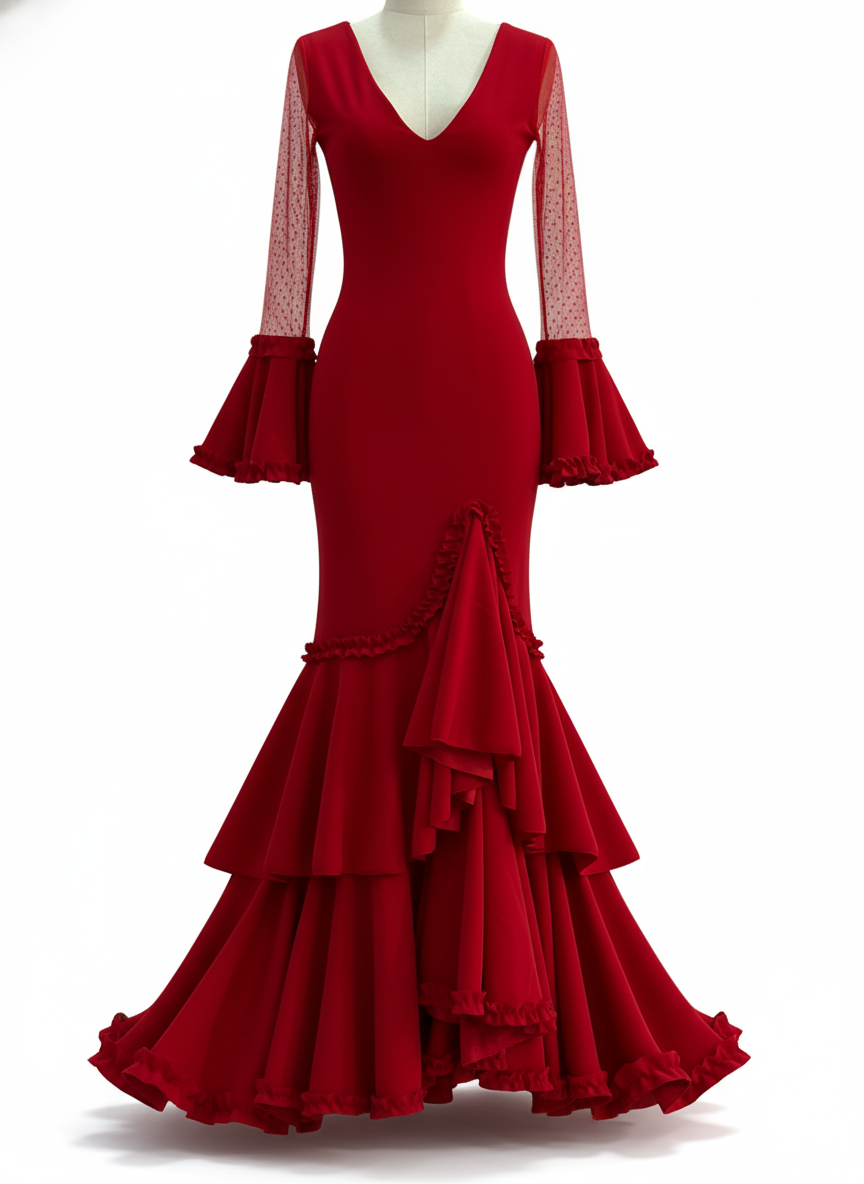 Traje flamenco EMMA WU DESIGN de licra