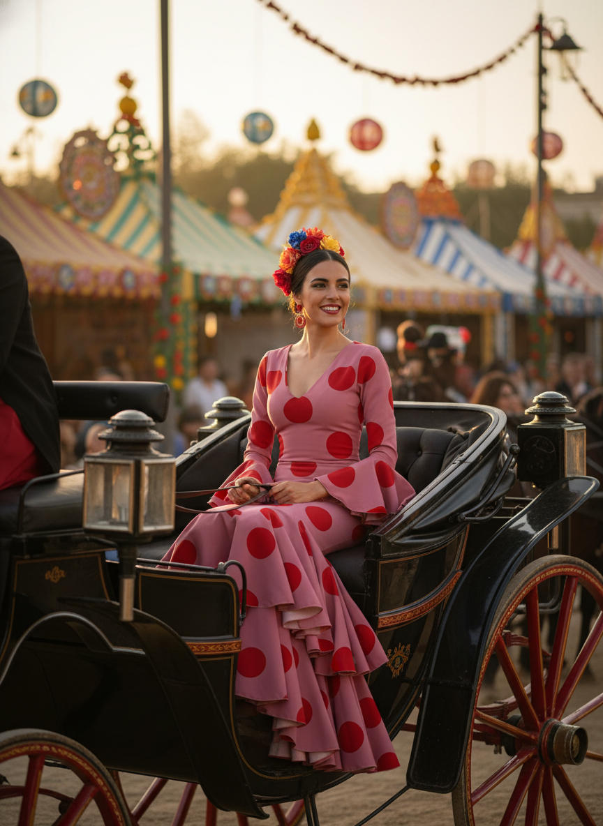 TRAJE FLAMENCA ROSA MALVA EMMA WU DESIGN X FLAMENCA G0491