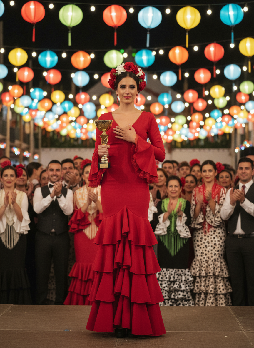 TRAJE FLAMENCA ROJO EMMA WU DESIGN X FLAMENCA EM241