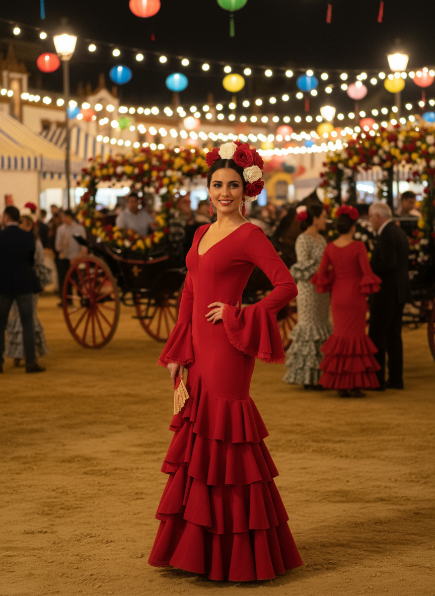 TRAJE FLAMENCA ROJO EMMA WU DESIGN X FLAMENCA EM241