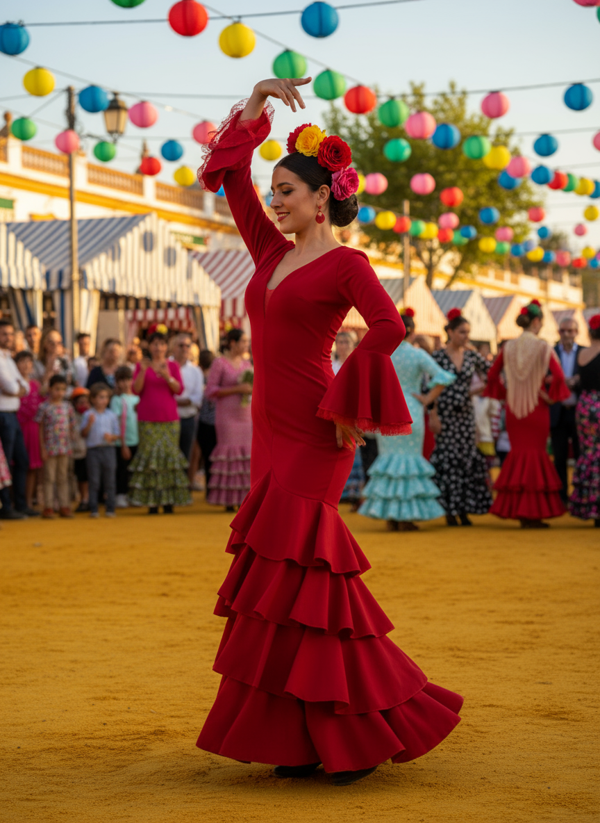 TRAJE FLAMENCA ROJO EMMA WU DESIGN X FLAMENCA EM241