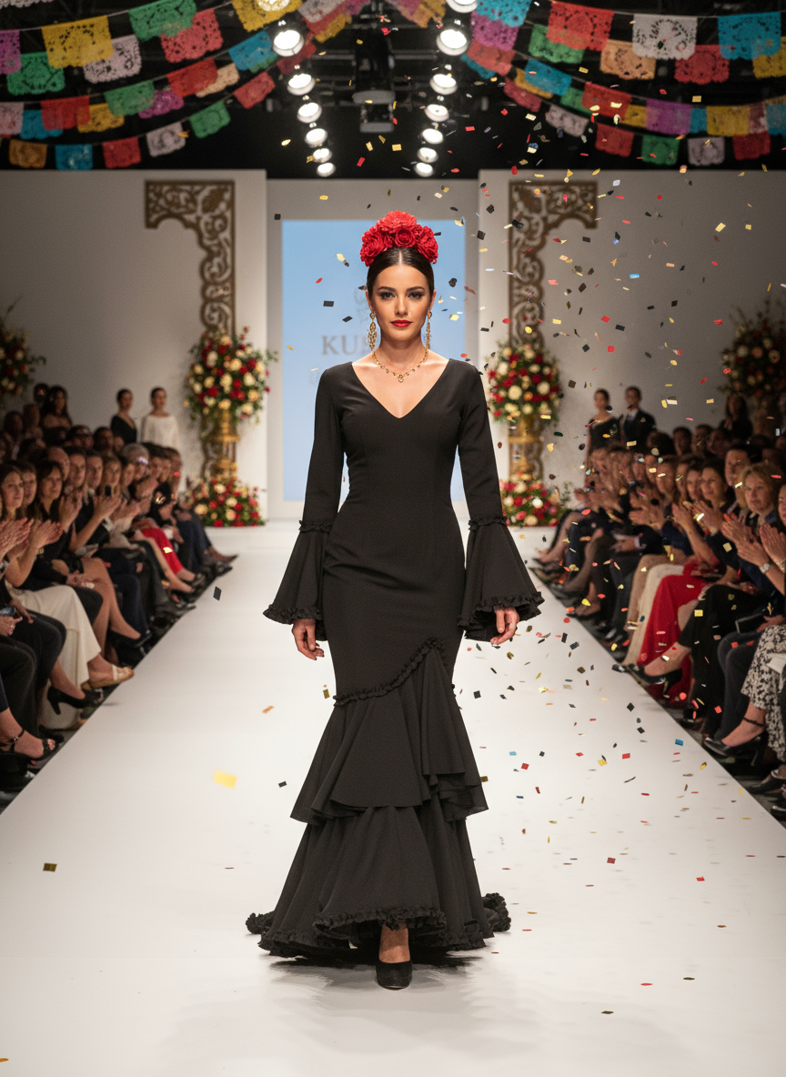 TRAJE FLAMENCA NEGRO EMMA WU DESIGN X FLAMENCA 0491