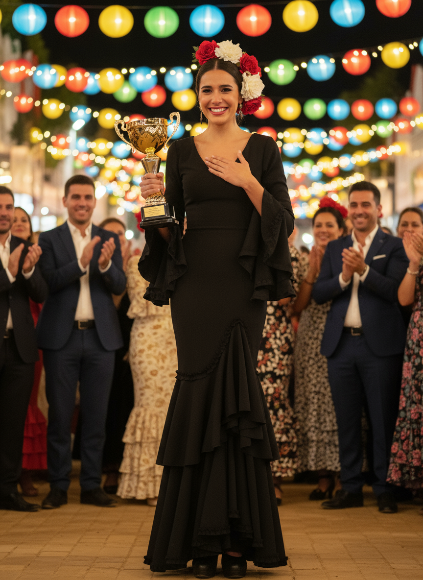 TRAJE FLAMENCA NEGRO EMMA WU DESIGN X FLAMENCA 0491