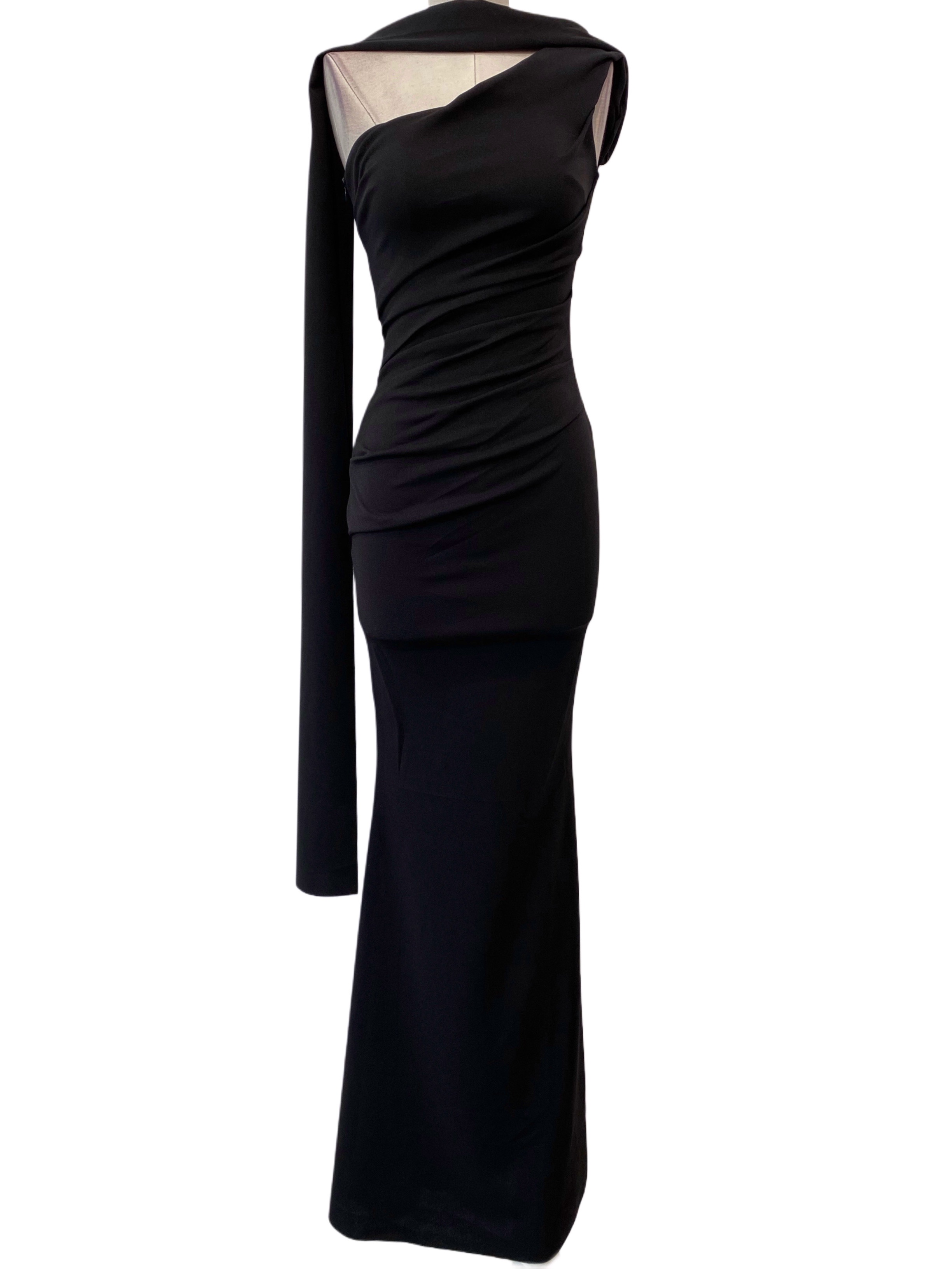 LONG BLACK DRESS 25097