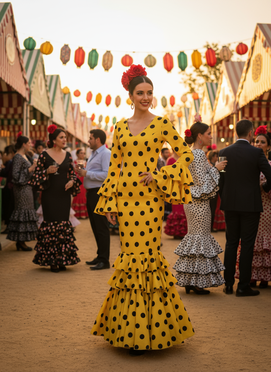 TRAJE FLAMENCA AMARILLO MANGO EMMA WU DESIGN X FLAMENCA M21041