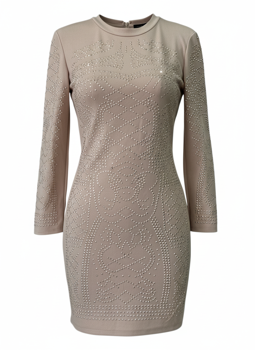 NUDE PINK SHORT DRESS 5038