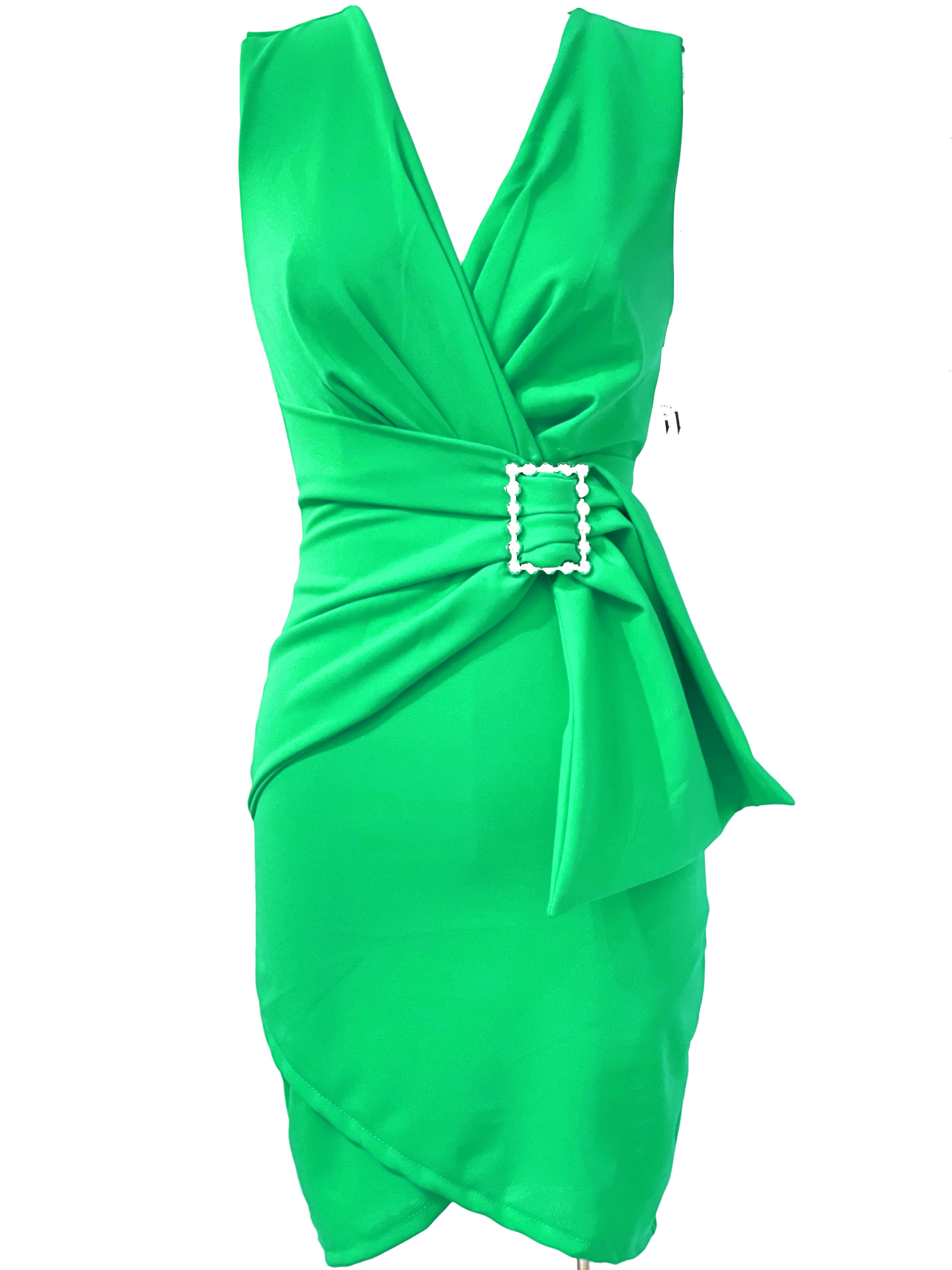Andalusia Green Short Dress 22891