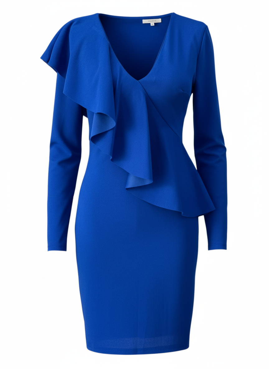 VESTIDO CORTO AZUL ELECTRICO 7577