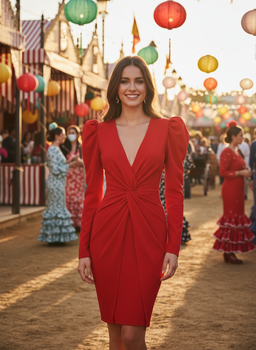 SHORT RED DRESS 23117