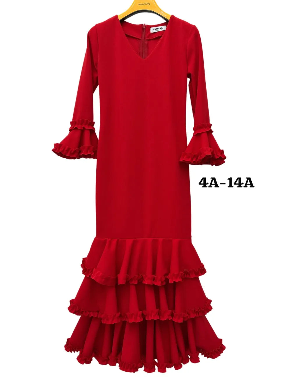 TRAJE FLAMENCA DE NIÑA  ROJO KL502