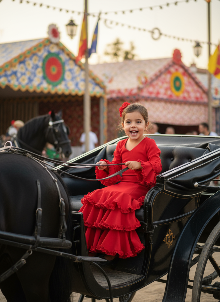 TRAJE FLAMENCA DE NIÑA  ROJO KL502