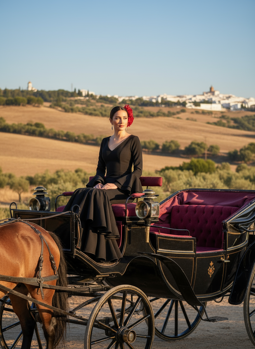 TRAJE FLAMENCA NEGRO EMMA WU DESIGN X FLAMENCA EM246