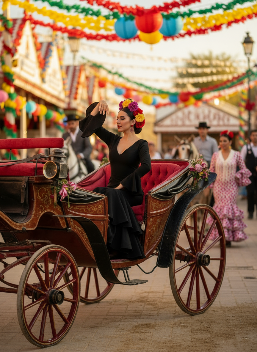 TRAJE FLAMENCA NEGRO EMMA WU DESIGN X FLAMENCA EM246