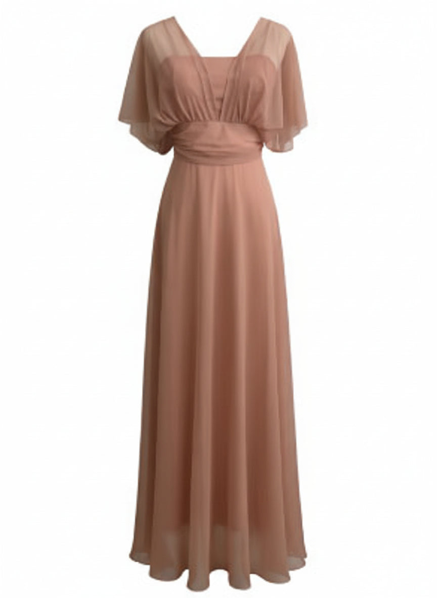 NUDE PINK LONG DRESS 3776