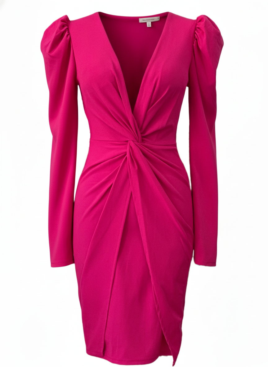 VESTIDO CORTO FUCSIA 23117