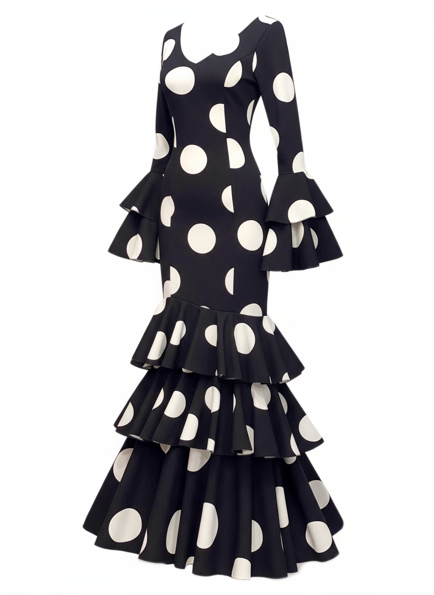 TRAJE FLAMENCA NEGRO EMMA WU DESIGN X FLAMENCA 21045