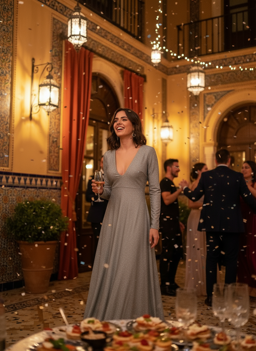 LIGHT GRAY LONG DRESS 8812