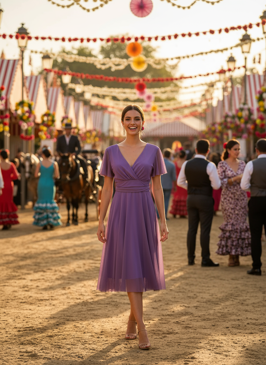 SHORT DRESS LILAC MAUVE 5190