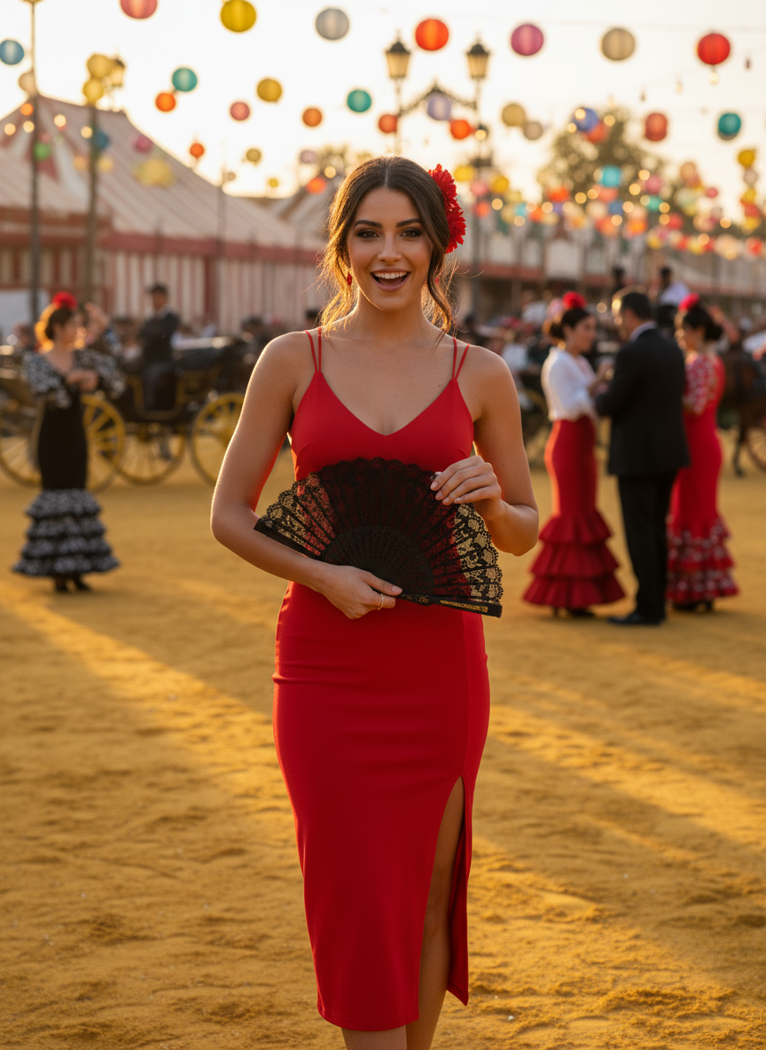 SHORT RED DRESS 21430