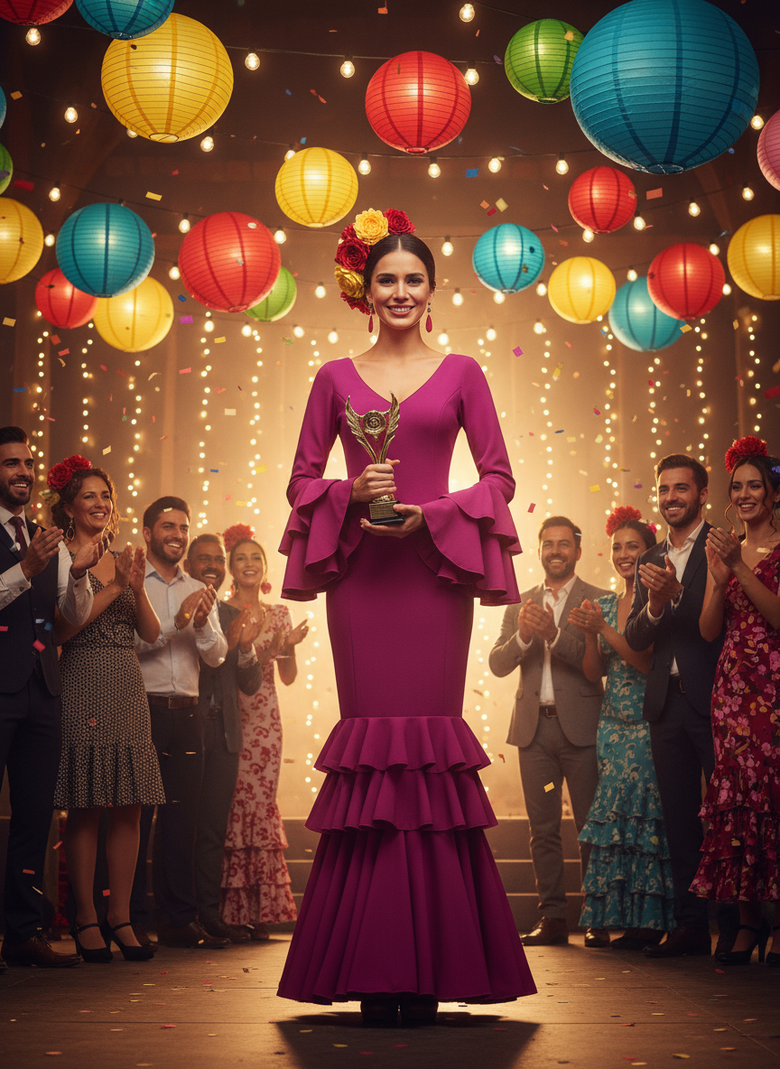 TRAJE FLAMENCA BERENJENA EMMA WU DESIGN X FLAMENCA 21041