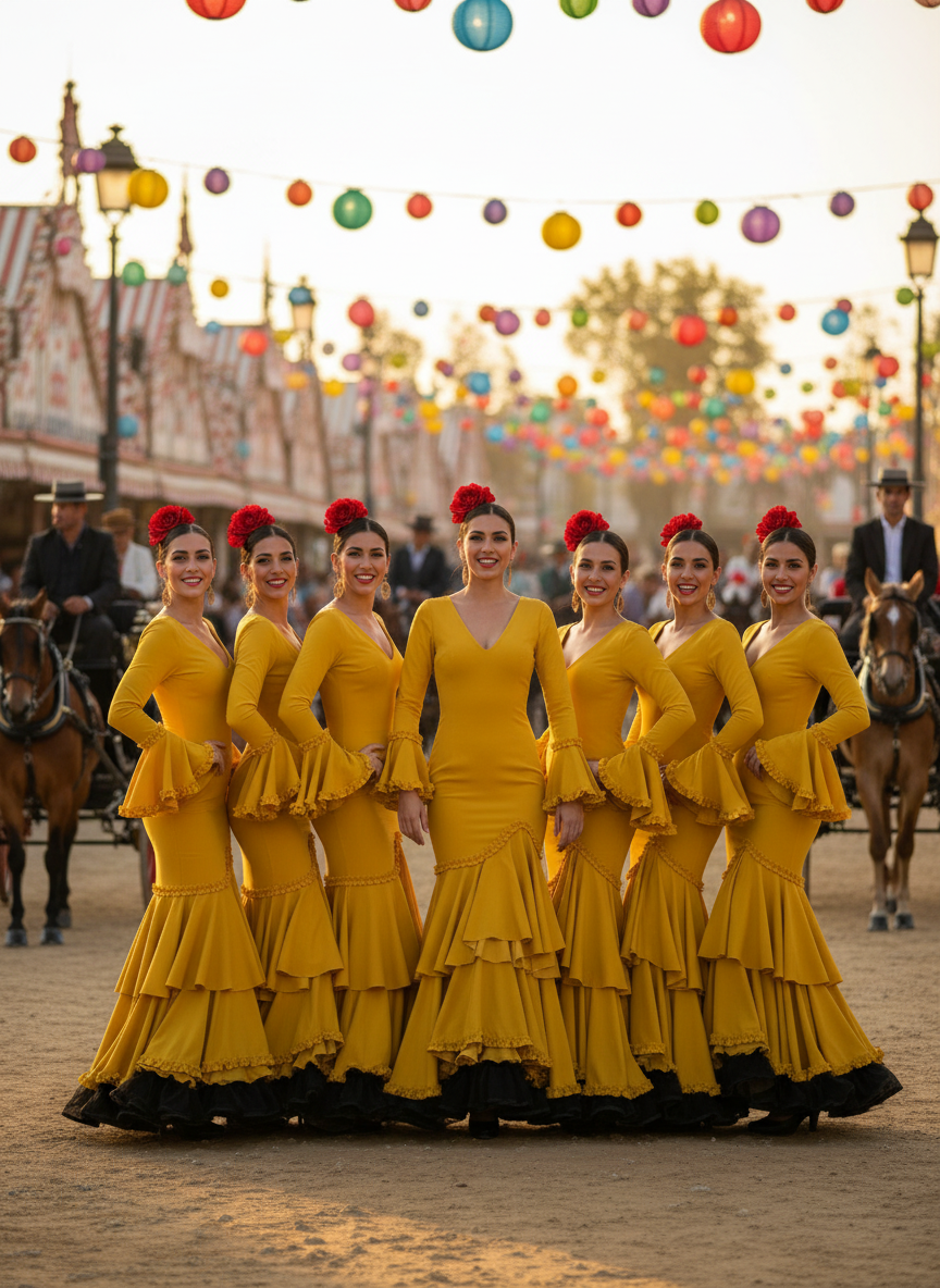 TRAJE FLAMENCA AMARILLO EMMA WU DESIGN X FLAMENCA 0491