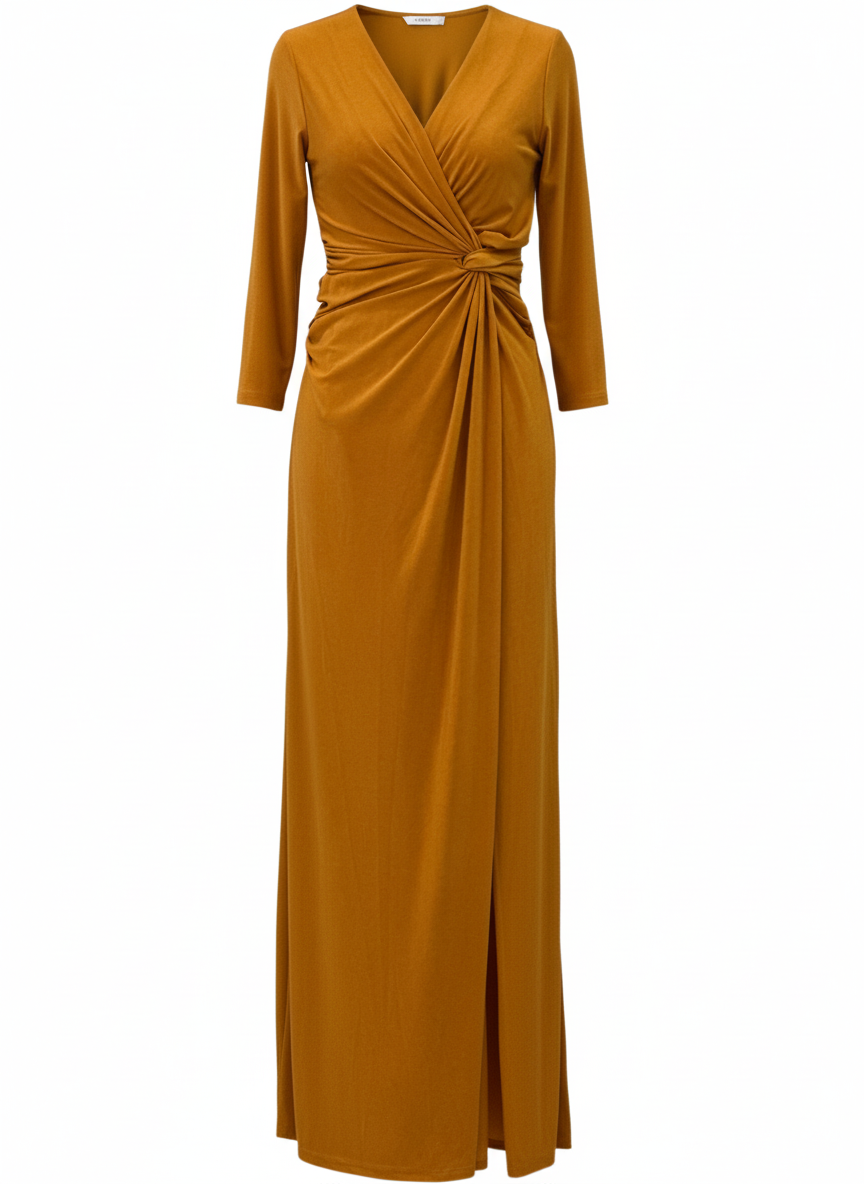 MUSTARD LONG DRESS 4747