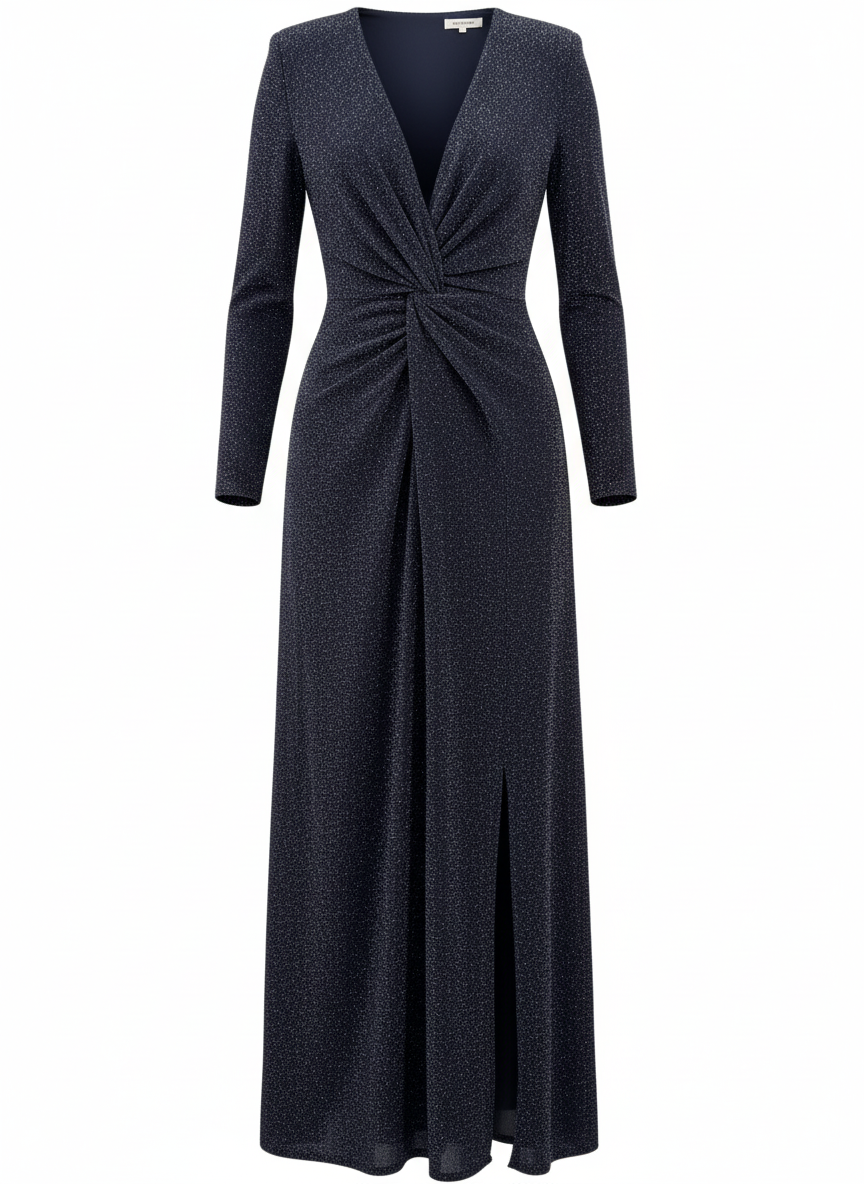 LONG BLUE SHIMMER DRESS 23010