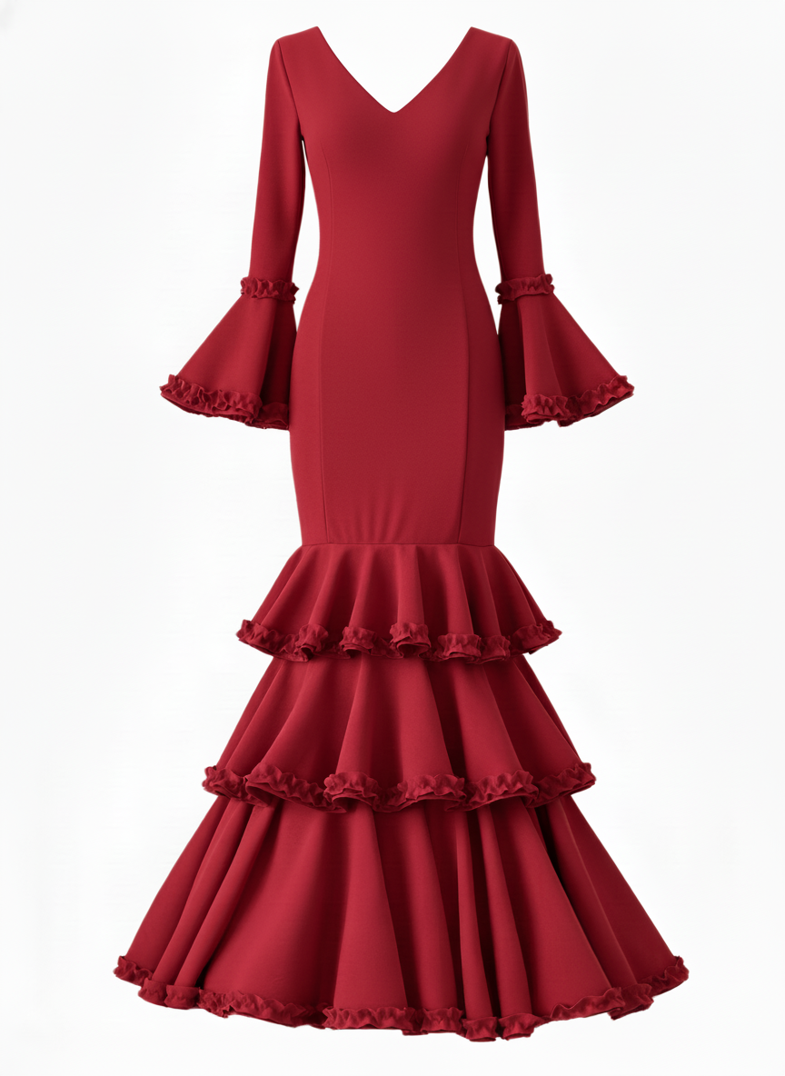 TRAJE FLAMENCA ROJO EMMA WU DESIGN X FLAMENCA EM222