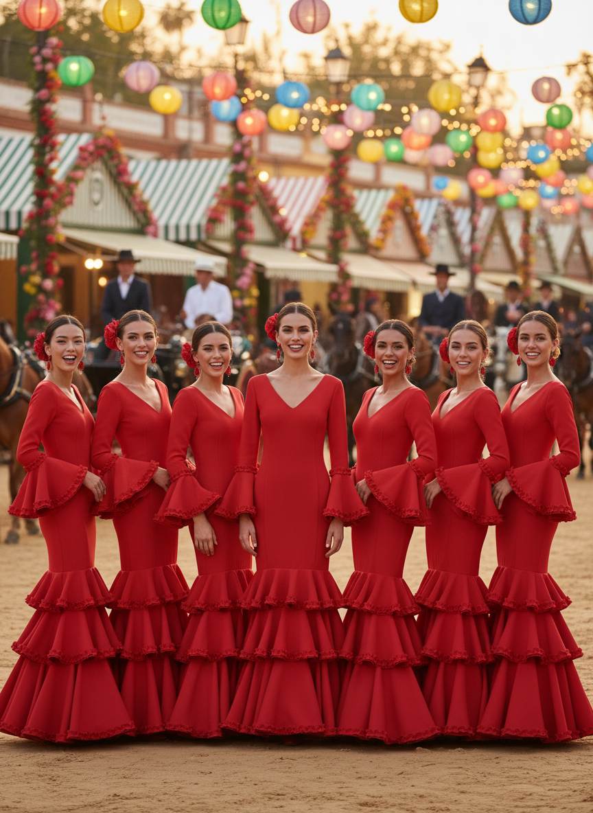 TRAJE FLAMENCA ROJO EMMA WU DESIGN X FLAMENCA EM222