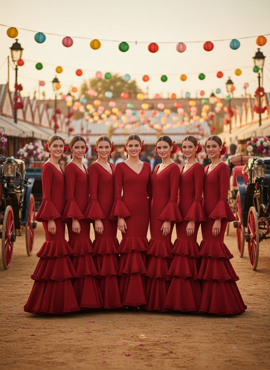 TRAJE FLAMENCA ROJO EMMA WU DESIGN X FLAMENCA EM222